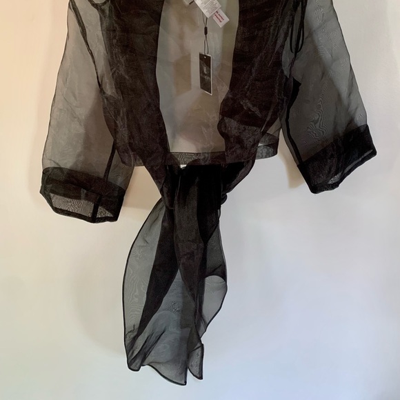 Transparent cute black top Mélanie Lyne Size 8 - Picture 3 of 7